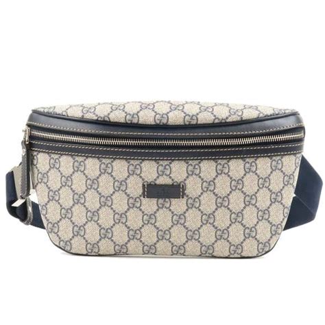 Gucci Body Bag GG Supreme 233269 PVC Leather Navy with 